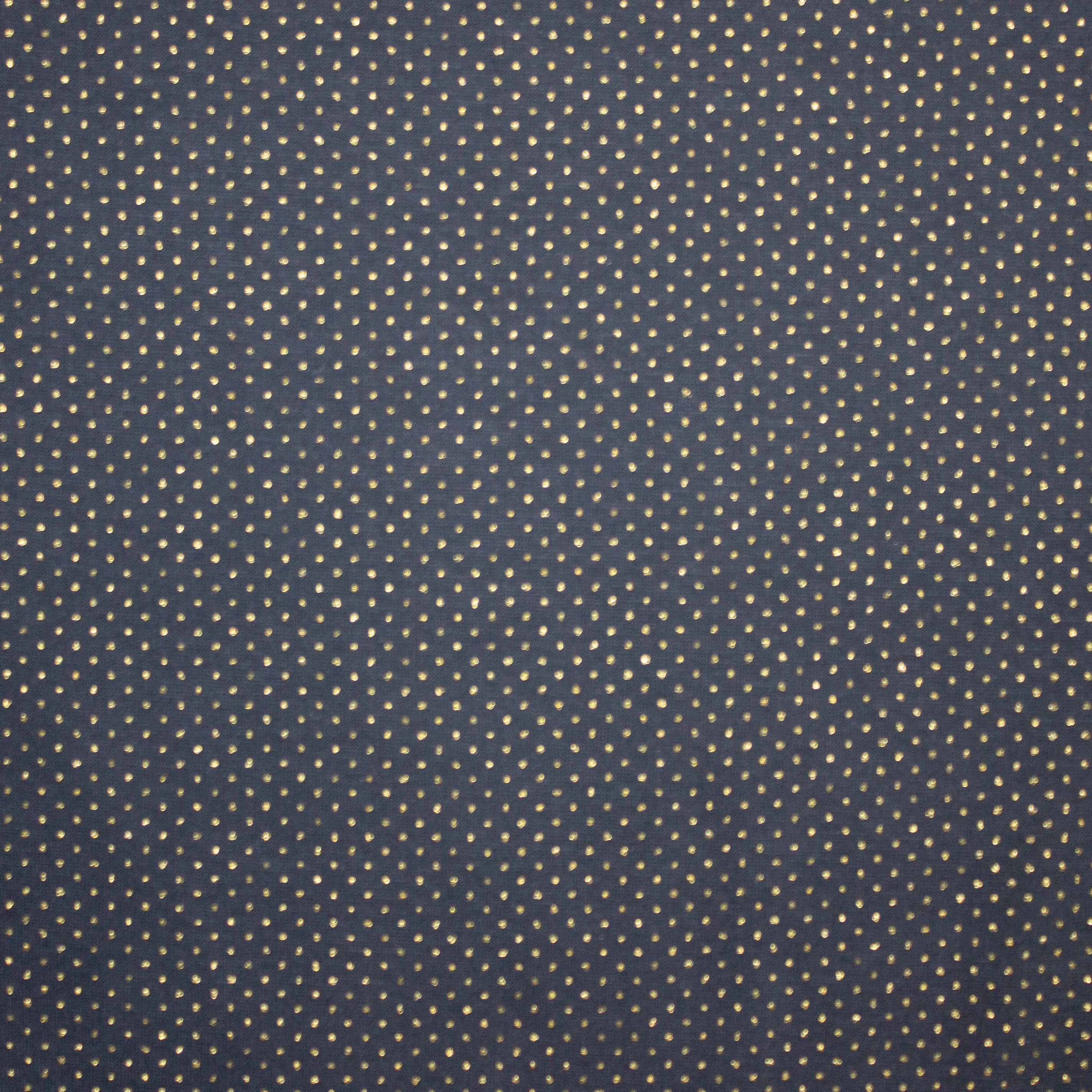 Polyester donkerblauw met glitterstippen